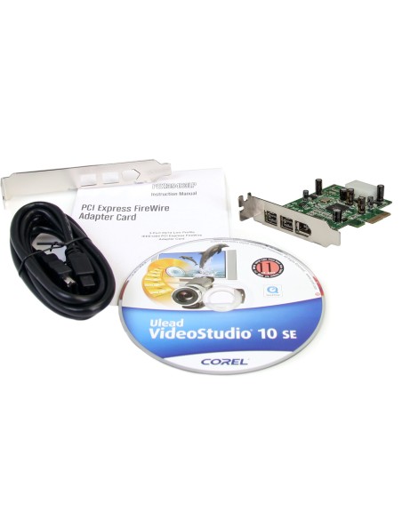 Adaptador Tarjeta FireWire PCI-Express Bajo Perfil de 2 Puertos F/W 800 y 1 Puerto F/W 400