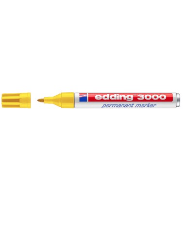 3000 marcador permanente Punta redonda Amarillo Pack 10 Unid 3000-5