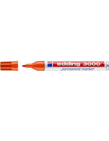 3000 marcador permanente Punta redonda Naranja Pack 10 Unid 3000-6