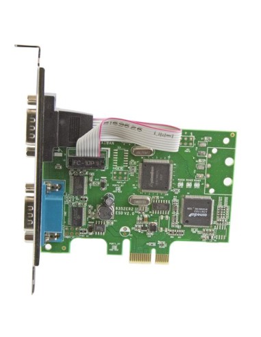 Tarjeta Serie PCI Express de 2 Puertos DB9 RS232 con UART 16C1050 - Adaptador Interno Serie PCI-E