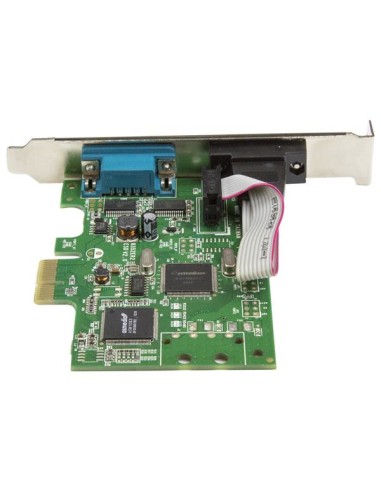 Tarjeta Serie PCI Express de 2 Puertos DB9 RS232 con UART 16C1050 - Adaptador Interno Serie PCI-E