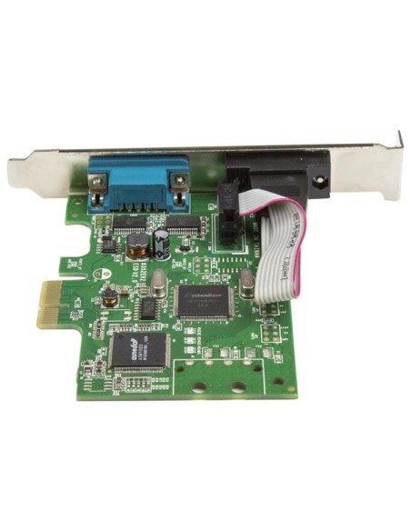 Tarjeta Serie PCI Express de 2 Puertos DB9 RS232 con UART 16C1050 - Adaptador Interno Serie PCI-E