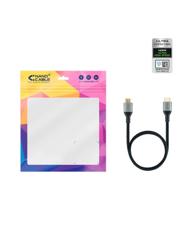 Cable HDMI 2.1 Certificado ULTRA HIGH SPEED A/M-A/M, Negro, 1.5 m