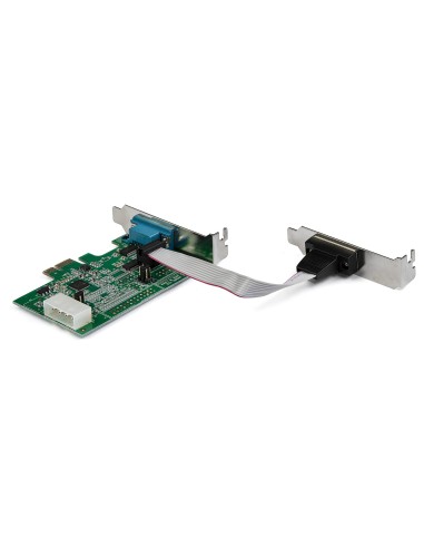 Tarjeta Adaptadora Serie PCI Express RS232 de 2 Puertos - Tarjeta Controladora Serie PCIe RS232 - PCIe a Serie DB9 - UART 16950
