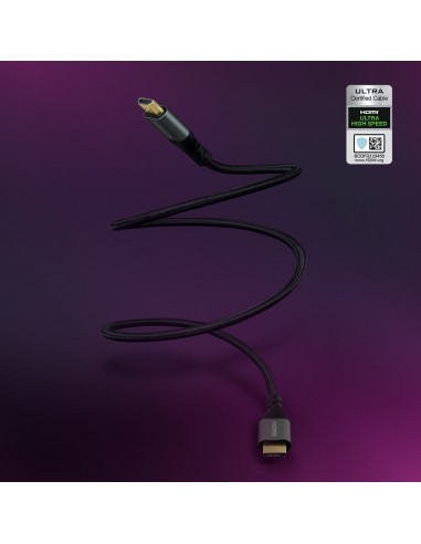 Cable HDMI 2.1 Certificado ULTRA HIGH SPEED A/M-A/M, Negro, 1.5 m