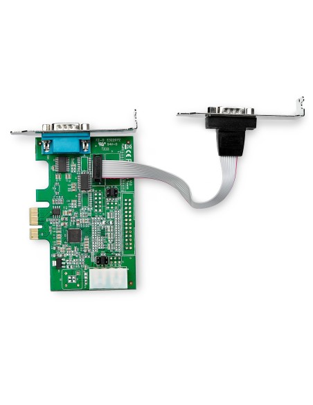 Tarjeta Adaptadora Serie PCI Express RS232 de 2 Puertos - Tarjeta Controladora Serie PCIe RS232 - PCIe a Serie DB9 - UART 16950