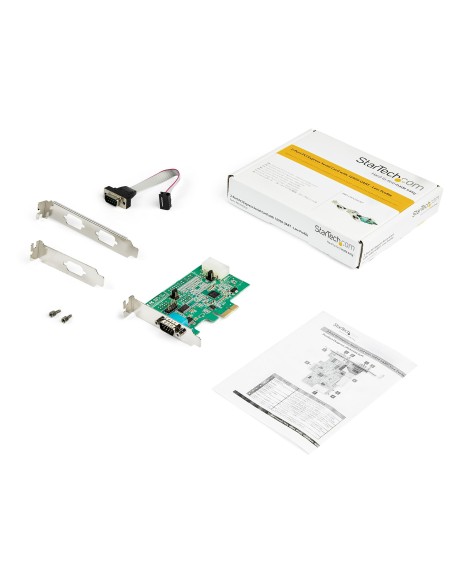 Tarjeta Adaptadora Serie PCI Express RS232 de 2 Puertos - Tarjeta Controladora Serie PCIe RS232 - PCIe a Serie DB9 - UART 16950