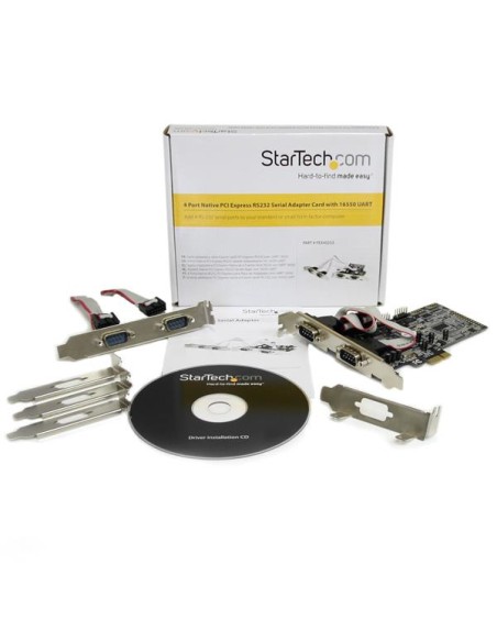 Tarjeta Adaptadora PCI Express PCIe de 4 Puertos Serie RS232 UART 16550 Serial DB9