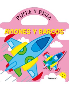 Aviones y barcos pinta y pega