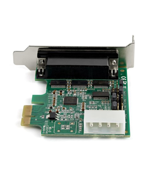 Tarjeta Adaptadora Serie PCI Express RS232 de 4 Puertos - Tarjeta Controladora Serie PCIe RS232 - PCIe a Serie DB9 - UART 16950