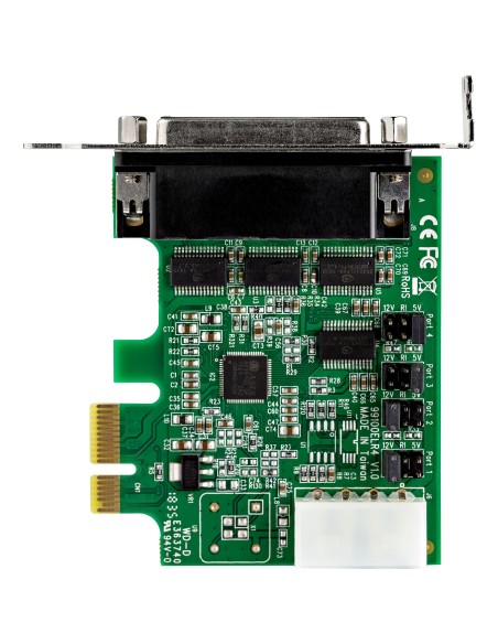 Tarjeta Adaptadora Serie PCI Express RS232 de 4 Puertos - Tarjeta Controladora Serie PCIe RS232 - PCIe a Serie DB9 - UART 16950