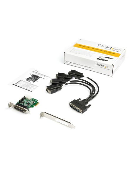 Tarjeta Adaptadora Serie PCI Express RS232 de 4 Puertos - Tarjeta Controladora Serie PCIe RS232 - PCIe a Serie DB9 - UART 16950