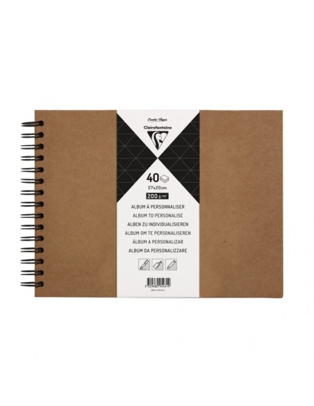 95431C álbum de foto y protector Marrón 40 hojas Encuadernación espiral