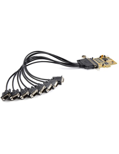 Tarjeta Adaptadora PCI Express Serie de 8 Puertos RS232 - Tarjeta Serial PCIe - DB9 UART 16C1050 - Tarjeta de Expansión Control