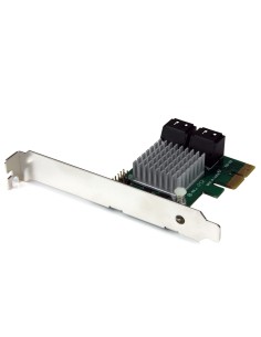 Tarjeta Controladora PCI Express 2.0 de 4 Puertos SATA III de 6Gbps RAID con Enlace HyperDuo para SSD - Adaptador PCIe a SATA3