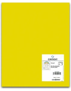 Paq 25 cartulinas 50x65 gualda iris 185 gr