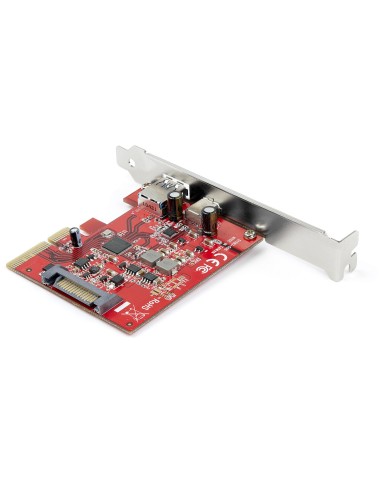 Tarjeta PCI Express USB-C USB-A de 2 Puertos - USB 3.2 Gen 2 (10Gbps) Tipo C - Hub Interno USB para Windows Mac y Linux