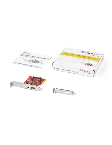 Tarjeta PCI Express USB-C USB-A de 2 Puertos - USB 3.2 Gen 2 (10Gbps) Tipo C - Hub Interno USB para Windows Mac y Linux