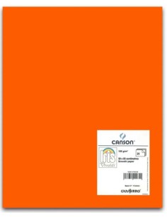 Paq 25 cartulinas 50x65 mandarin iris 185 gr
