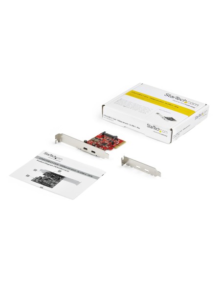 Tarjeta Adaptadora PCI Express de 2 Puertos USB-C 3.2 Gen 2 10Gbps