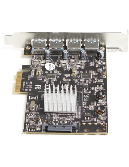 Tarjeta PCIe de 4 Puertos USB-A - Tarjeta PCI Express de Expansión USB Tipo A 3.2 Gen 2 de 10Gb con 2 Controladores - 4x USB-A 
