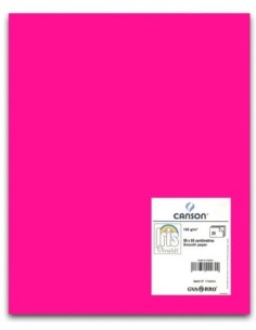 Paq 25 cartulinas 50x65 fucsia iris 185 gr