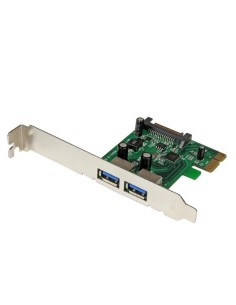 Tarjeta PCI Express de 2 Puertos USB 3.0 SuperSpeed con UASP y Alimentación SATA - Adaptador Interno
