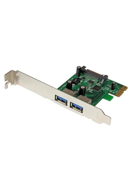 Tarjeta PCI Express de 2 Puertos USB 3.0 SuperSpeed con UASP y Alimentación SATA - Adaptador Interno