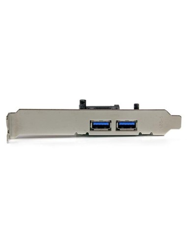 Tarjeta PCI Express de 2 Puertos USB 3.0 SuperSpeed con UASP y Alimentación SATA - Adaptador Interno
