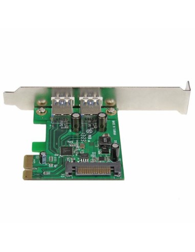 Tarjeta PCI Express de 2 Puertos USB 3.0 SuperSpeed con UASP y Alimentación SATA - Adaptador Interno