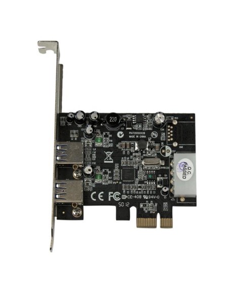 Adaptador Tarjeta Controladora PCI Express PCI-E 2 Puertos USB 3.0 con Alimentación Molex y UASP