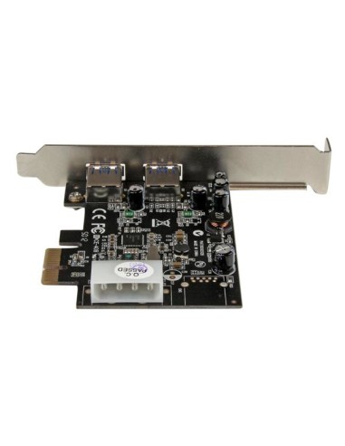 Adaptador Tarjeta Controladora PCI Express PCI-E 2 Puertos USB 3.0 con Alimentación Molex y UASP