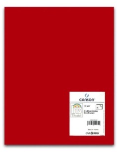 Paq 25 cartulinas 50x65 granate iris 185 gr