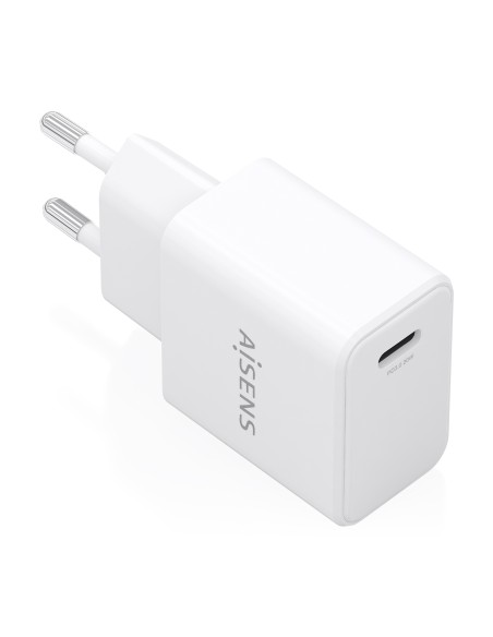 Cargador GaN USB-C PD3.0 1xUSB-C 20W, Blanco