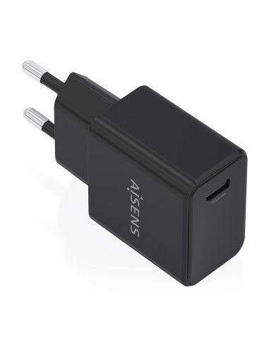 Cargador GaN USB-C PD3.0 1xUSB-C 20W, Negro