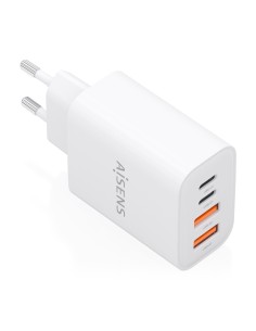 Cargador GaN 32W, 2xUSB-C PD3.0, 2xUSB-A, Blanco