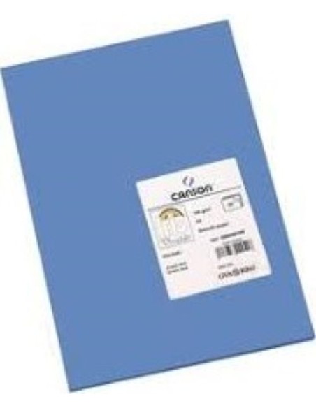 Paq 25 cartulinas 50x65 azul mar iris 185 gr