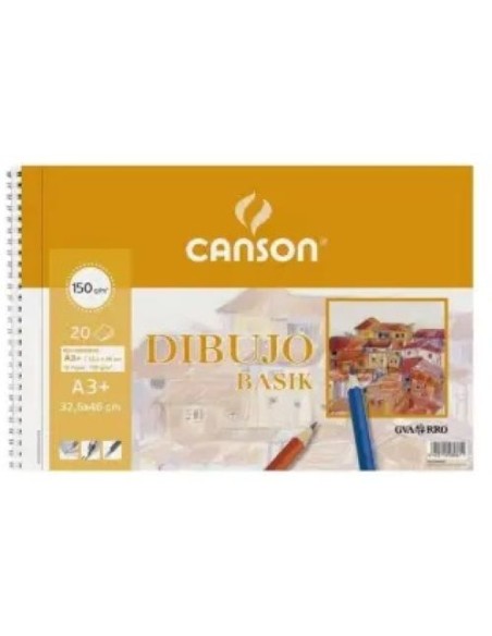 Block dibujo espiral basik premium liso a3 20h 150 g