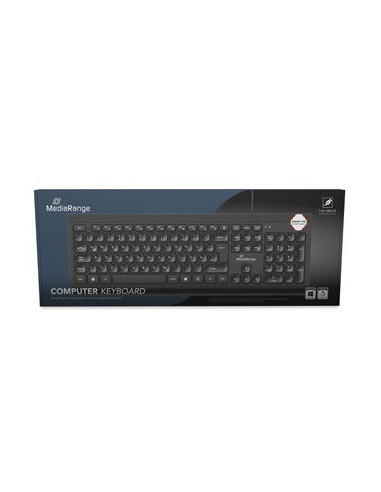 MROS101 teclado Oficina USB QWERTZ Español Negro