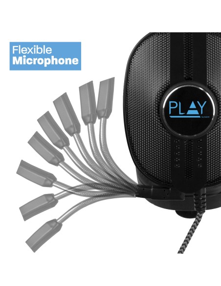 Play PL3321 Auriculares Alámbrico Diadema Juego Negro