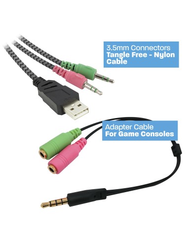 Play PL3321 Auriculares Alámbrico Diadema Juego Negro