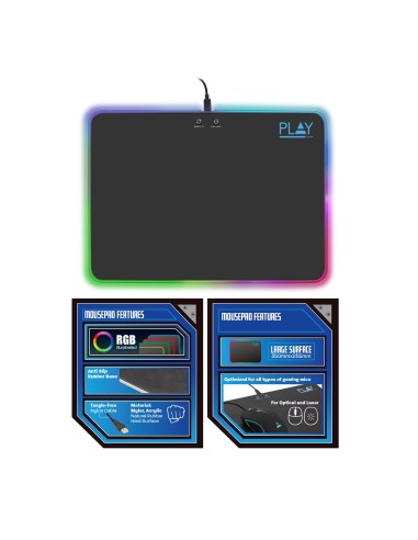 PL3341 alfombrilla para ratón Alfombrilla de ratón para juegos Negro