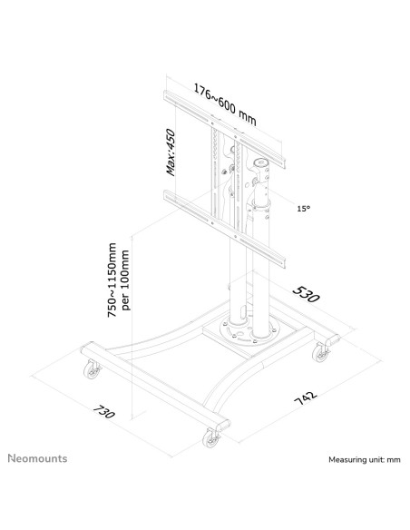 Soporte de suelo móvil para TV