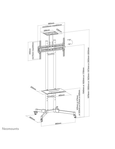 Soporte de suelo móvil para TV