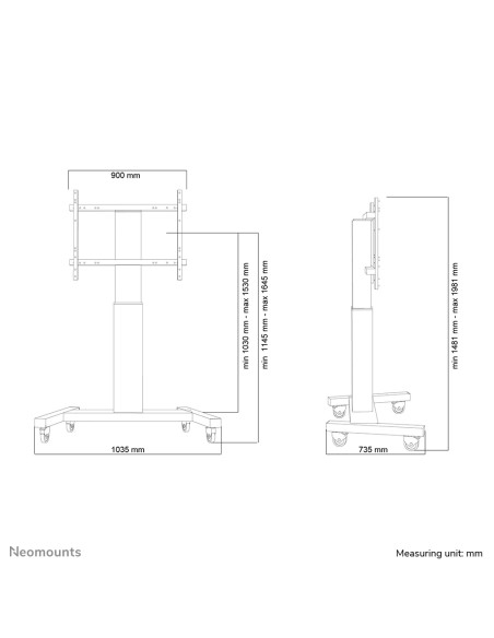 Soporte de suelo móvil para TV