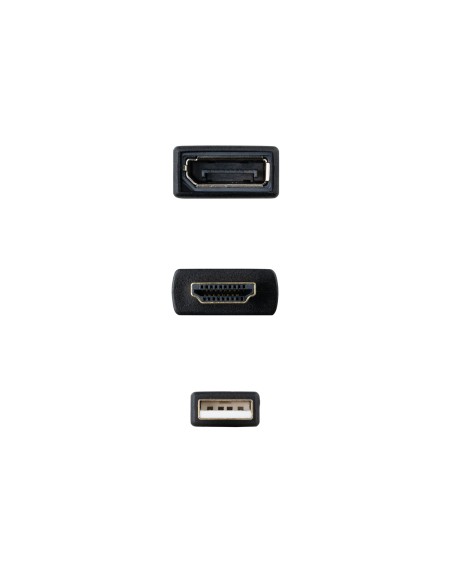 Conversor HDMI 2.0 a DisplayPort V1.2 Negro, 20 cm