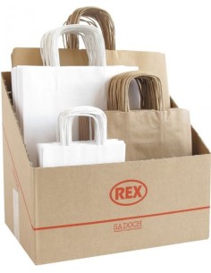 EXP 100 BOLSAS COLOR BLANCO Y KRAFT SURTIDAS