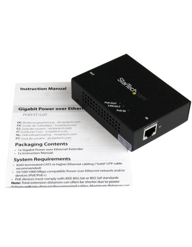 Gigabit PoE+ Extender - 802.3at/af - 100m