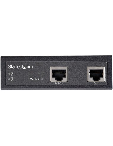 Inyector Industrial PoE Gigabit - 30W - 802.3at PoE+ de 48 a 56V DC - de Montaje en Riel DIN - de -40 a 75C (POEINJ1G30W)