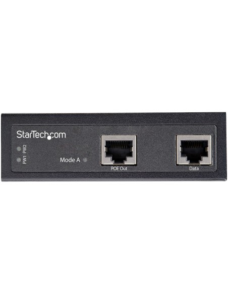 Inyector Industrial PoE Gigabit - 30W - 802.3at PoE+ de 48 a 56V DC - de Montaje en Riel DIN - de -40 a 75C (POEINJ1G30W)
